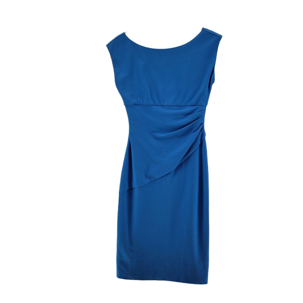 Diane Von Furstenberg Sheath Dress Size 4 Midi Sky Blue Sleeveless Knee Length